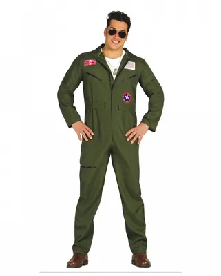 Produktbild von Kampfpilot Kostüm eines Düsenjet Fliegers Größe: 2XL-56/58