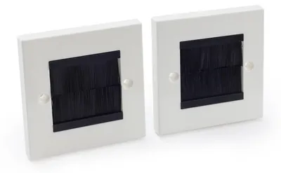 Image de Novaato 2x Caches pour prises encastrées - Passage de câbles élégant et caches Cache les trous inesthétiques dans le mur