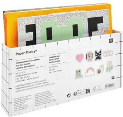 Produktbild von Kartenset Futschikato, formgestanzt, PixelMIX, 8 Karten 8 Umschläge