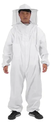 Produktbild von Bienenanzug – Professioneller Schutz – Kleidung für Imker – Leicht – Polyester/Baumwolle – Verstellbare Kapuze – Maschinenwaschbar – Bienenanzug