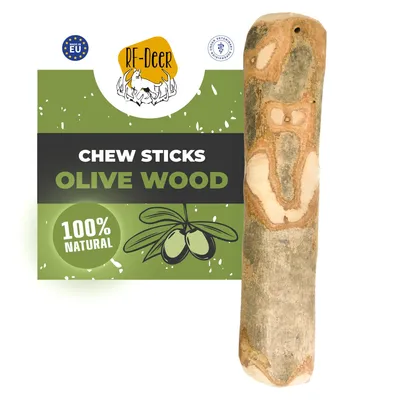 Zdjęcie produktu dla 1 szt. M /20-22cm Naturalny gryzak z drewna oliwnego drzewa patyk dla psa 120-250g