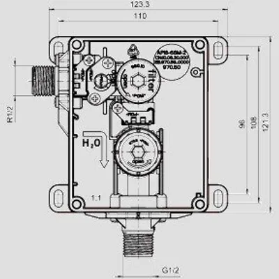 Produktbild von SANIT 03.954.00..0000 Urinal-Rohbaukasten mit Urinal