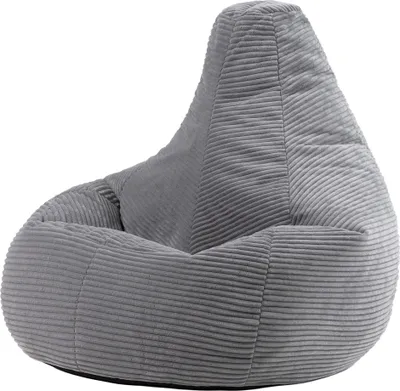 Produktbild von icon Sitzsack Bean Bag Dalton, Grau, Cord, Groß, Sitzsäcke Für Das Wohnzimmer, Schlafzimmer, Sitzsack-Sessel Für Erwachsene - Hergestellt in Deutschland