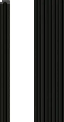 Produktbild von VOX Lamellenwand LINERIO Abschlussleiste - R-TRIM - 3D MDF - 2,65m x 24 - S-LINE - Schwarz
