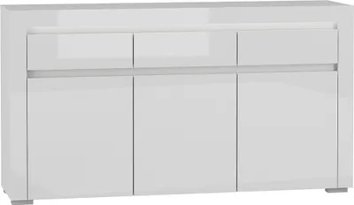 Produktbild von Buffet Kasla mit 3 Schubladen und 3 Türen, Weiß, 152cm