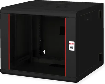 Produktbild von ROLINE 19-Zoll Wandgehäuse Pro 9 HE, 600x600 BxT zweiteilig schwenkbar schwarz