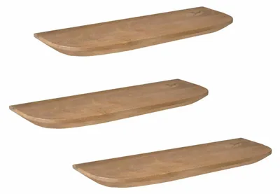 Produktbild von Starfurn Wandregal Gusta, 3er-Set, naturbelassenes Mangoholz, 60 cm