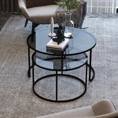 Produktbild von Konferenční stolek - sada 2 ks Tokyo - Black 60, Černá