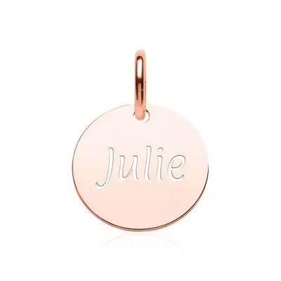 Produktbild von Runder Anhänger aus 925er Silber, rosévergoldet