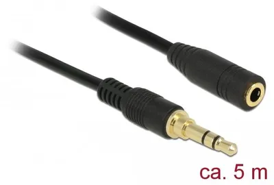 Imagen del producto de Delock 85590 DELOCK Verlängerung Klinke 3.5mm 3Pin St > Bu 5.0m schwarz