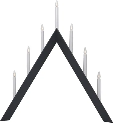 Produktbild von EGLO LED Kerzenständer Arrow, Kerzenhalter Weihnachtspyramide, Dekoleuchte Weihnachten, Holz, Kunststoff in anthrazit, weiss, warmweiß