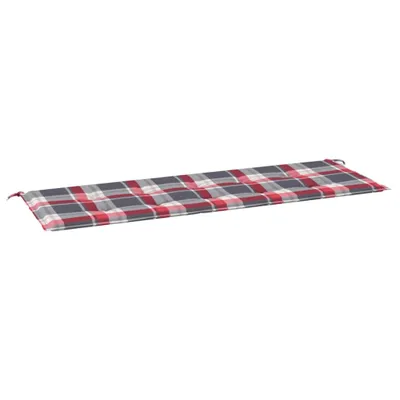 Immagine prodotto di vidaXL Cuscino per panchina da giardino con motivo a scacchi rossi 150x50x4 cm Tessuto Oxford