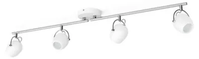 Produktbild von Philips myLiving 4 x LED-Strahler Rivano in Metall, 4,3 W, 430 Lumen, entspricht 37 W Glühlampe, warmweißes Licht