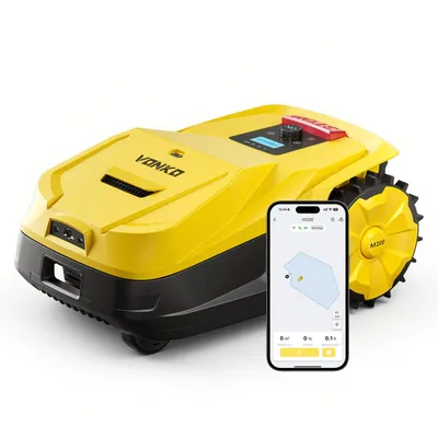Image de Robot tondeuse VONKO M200 sans câble périphérique, RTK + vision IA, cartographie automatique, système intelligent d'évitement d'obstacles,via application