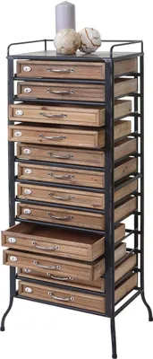 Image de Armoire à pharmacie HWC-A43, Sapin massif Vintage Shabby-Look 129x55x38cm