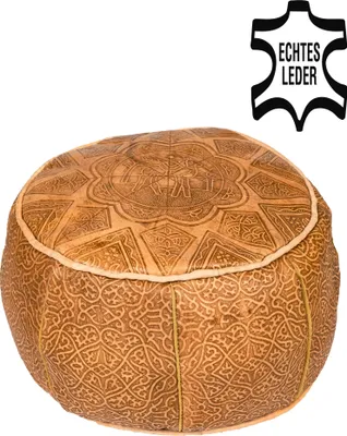 Zdjęcie produktu dla Orientalna skórzana poduszka do siedzenia Abrar - 40 cm