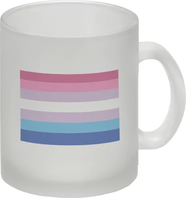 Produktbild von Bigender Flagge Gleichberechtigung Glas Tasse