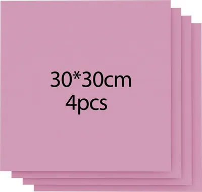 Image de 4 pièces de 3mm 30x30cm contreplaqué coloré sans vernis - Pour le modélisme, la découpe laser & la gravure, Rose