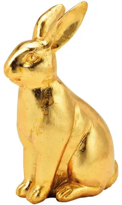 Immagine prodotto di Coniglietto di Pasqua Decorazione pasquale Figurina di Pasqua in poliresina dorata 16 cm