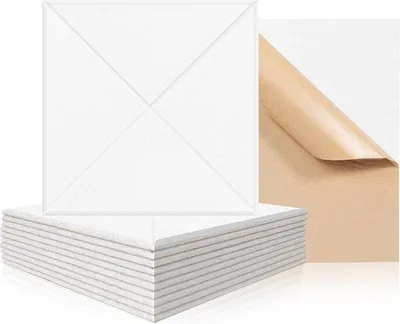 Zdjęcie produktu dla Akustyczny panel ścienny – samoprzylepny – biały – 30 x 30 x 1 cm – redukcja hałasu w pomieszczeniach