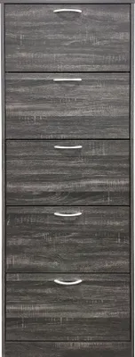 Immagine prodotto di Milani Home - scarpiera moderna 5 antecm 24 l x 60 p x 180 h - Grigio scuro