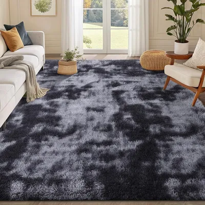 Obrázek produktu pro Koberec, rozměry 120 x 160 cm, světle šedý, lze prát v pračce, protiskluzový, vhodný do obývacího pokoje