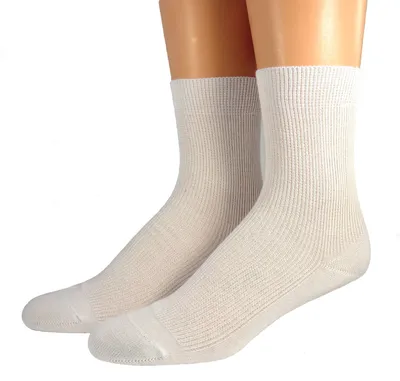 Produktbild von Herren Socken aus Bio Baumwolle 1:1 Rippe Weiß Größe 47-48