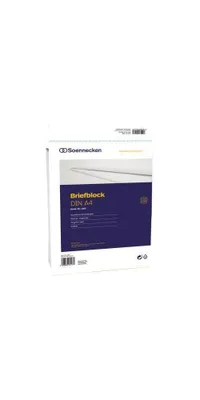 Produktbild von Soennecken Briefblock 1383 DIN A4 70g holzfrei 50Blatt rautiert weiß