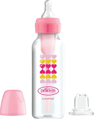 Image de Dr. Brown's Options+ Kit débutant Bouteille / Bec Étroit Rose 250 ml