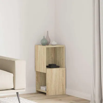 Produktbild von "Schlussverkauf" Eckschrank 1 PC - Mehrzweckschrank für Wohnzimmer/Büro - Sonoma-Eiche 30,5x30x65cm Holzwerkstoff  C7233