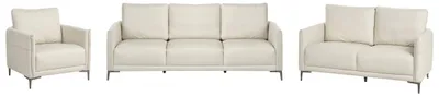 Obrázek produktu pro BELIANI 6místná obývací souprava světle béžová látková čalounění moderní styl kovové nohy minimalistický design obývací pokoj