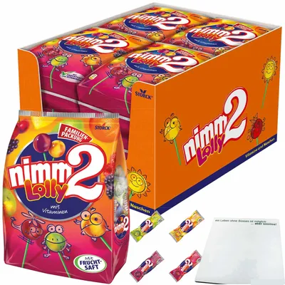 Produktbild von nimm2 Lolly VPE (10x200g Packung) + usy Block