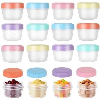 Mini-Vorratsbehälter 12er-Set, 80 ml, luftdicht, stapelbar
