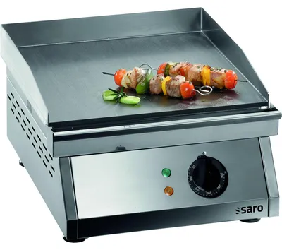 Produktbild von Saro FRY TOP 400, Edelstahl, Freistehend, Edelstahl, 1 Zone(n), 400 x 400 mm, Drehregler