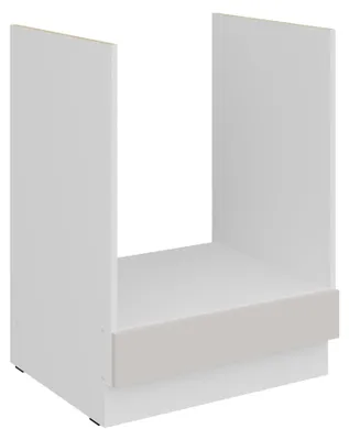 Produktbild von Küchen Herdunterschrank 60 cm COMO Kaschmir beige matt + Weiß matt Küche Küchenzeile Küchenblock Einbauküche