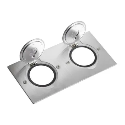 Immagine prodotto di Legrand DECKELSATZ 2X2MOD INOX (089702 172X86MM IP44)