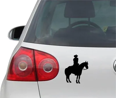 Produktbild von Aufkleber / Autoaufkleber - JDM - Die cut - COWBOY Western - Auto, Truck, Notebook, Laptop - schwarz - 114mmx139mm