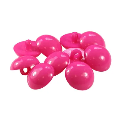 Produktbild von 10 x Kinderknopf Ösenknopf 1-Loch, rund, 15 mm, freie Farbwahl oder Farbmix, Farbe:pink