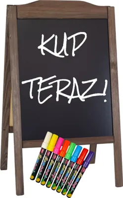 Zdjęcie produktu dla POTYKACZ Dwustronny duży stojak REKLAMOWY 100x60 FALA tablica+GRATIS PISAKI