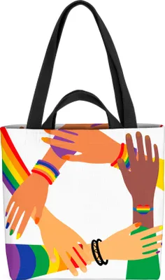 Produktbild von VOID Pride LGBTQ Hands Tasche 33x33x14cm,15l Einkaufs-Beutel Shopper Einkaufs-Tasche Bag