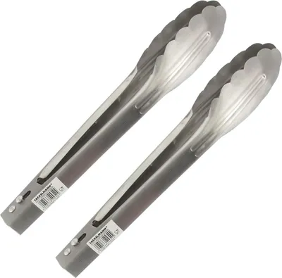 Image de Ensemble de 2 Pinces de cuisine multifonction tout inox 23 cm Fackelmann