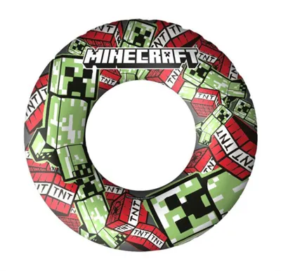 Produktbild von Schwimmring aufblasbar Badering für Kinder Minecraft 75 cm