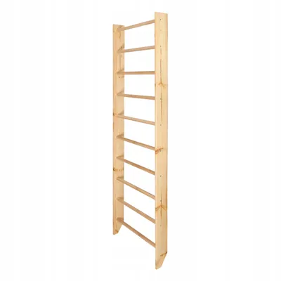 Produktbild von Berger Sprossenwand Holz 220 cm mit Klimmzugstange Sprossenwand für Kinder Kletterwand Turnwand Indoor Heimturngerät