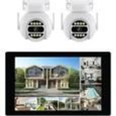 Zdjęcie produktu dla Zestaw z dwoma kamerami LINK2HOME – HD – ekran dotykowy 10,1" – 3 MP – widzenie w nocy + IP66