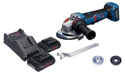 Produktbild von Bosch GWS 18V-11 PS Akku Winkelschleifer 18 V 125 mm Brushless + 2x ProCORE Akku 4,0 Ah + Ladegerät