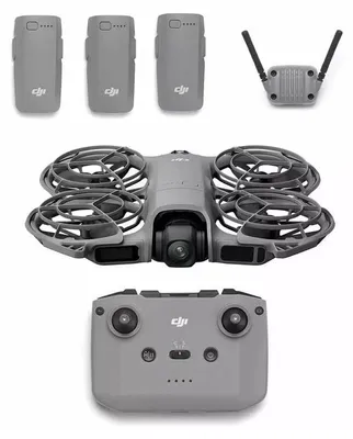 Produktbild von DJI Neo 2 Fly More Combo, 4 Rotoren, 12 MP, 2688 x 1512 Pixel, 7000 m, 1606 mAh, Schwarz, Grau