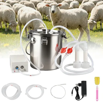 Melkmaschine 5L Edelstahl Vakuumpumpe für Schafe Ziegen