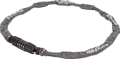 Produktbild von Prophete 6008 Zahlen-Kettenschloss, 4-Zahlen-Kombination, frei kodierbar, sehr leicht und flexibel, Länge: 90 cm