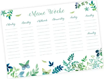 Produktbild von A5 Wochenplaner Floral A5