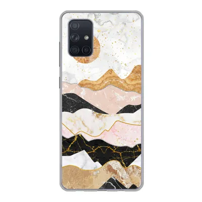 Produktbild von MuchoWow® Handyhülle Schutzhülle Hülle für Samsung Galaxy A51 Marmor - Gold - Pastell Silikon Softcase Handy Hülle - Schutzabdeckung